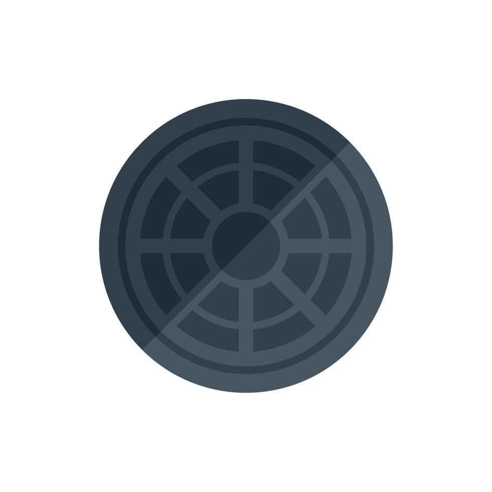 City manhole icon flat vector. Road sewer vector