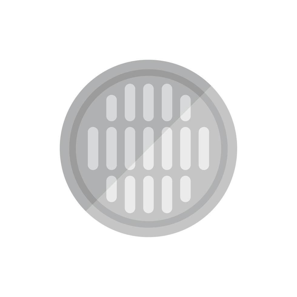 Iron manhole icon flat vector. City road vector