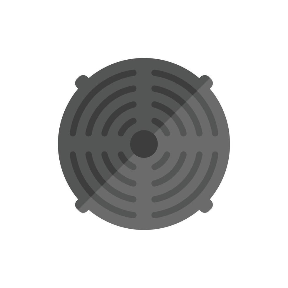 Edge manhole icon flat vector. City road vector