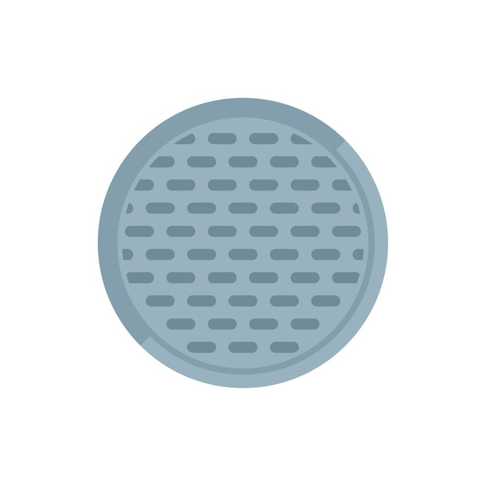 Sewage manhole icon flat vector. City road vector
