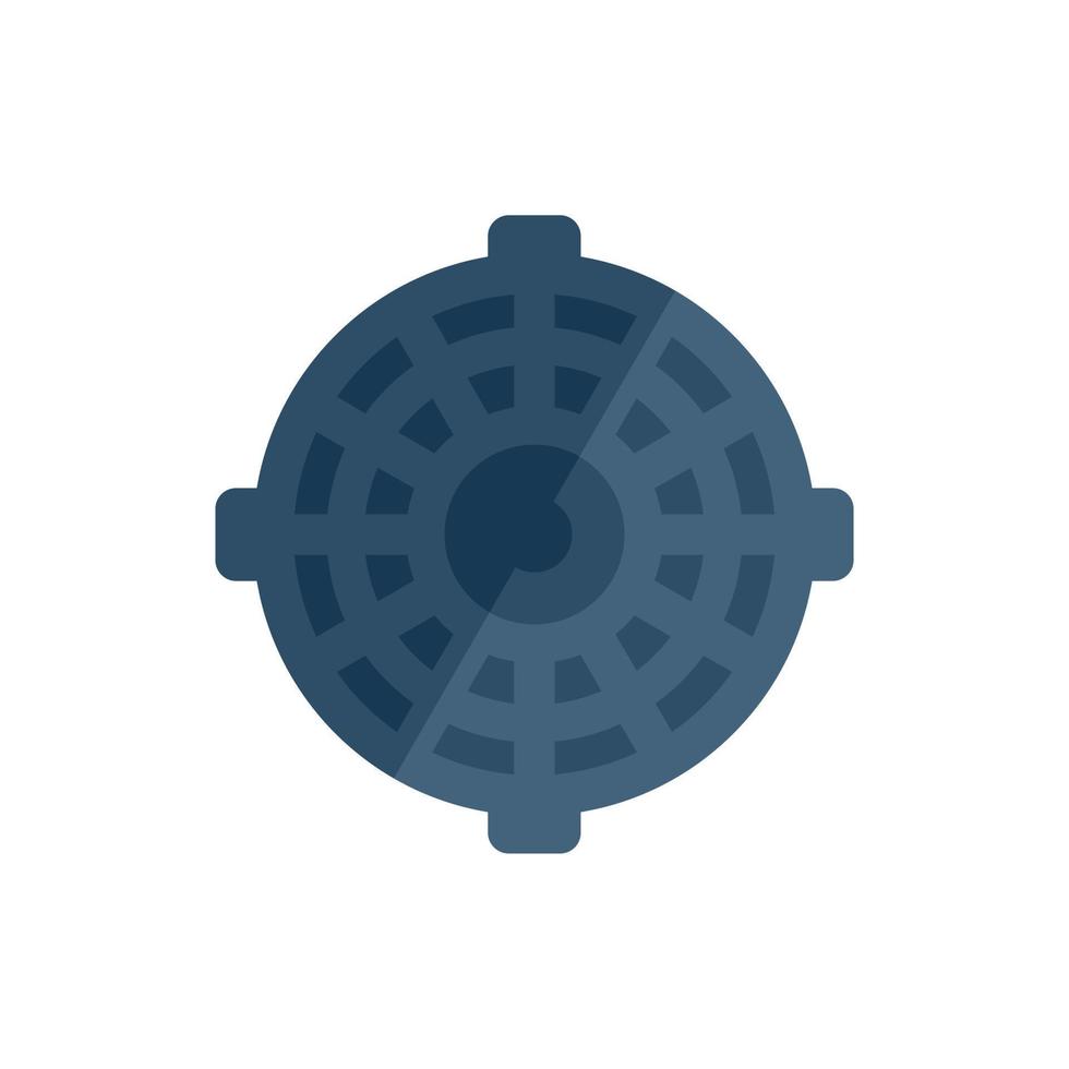 Manhole icon flat vector. Road city vector