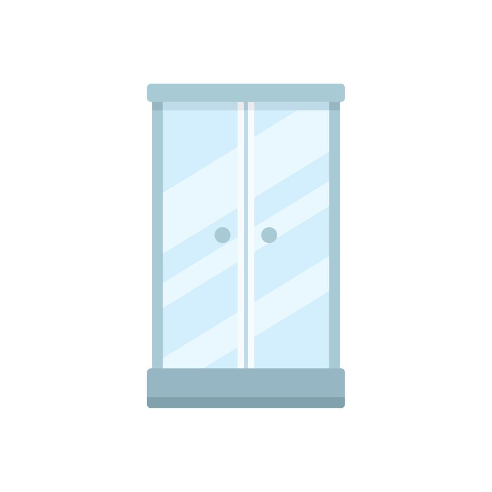 Sanitary equipment icon flat vector. Cabin stall vector