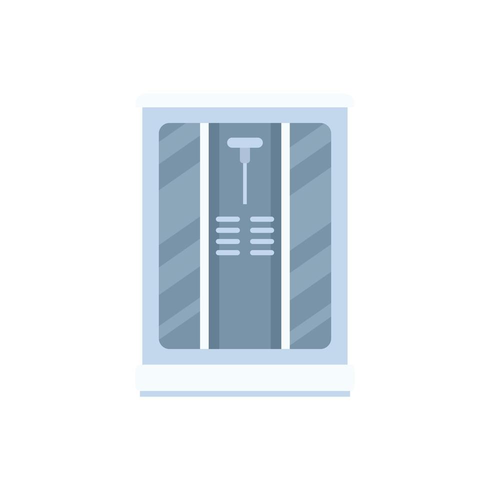 Compact cabin icon flat vector. Shower glass vector