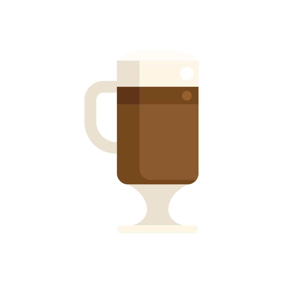 Cappuccino icon flat vector. Cafe cup vector