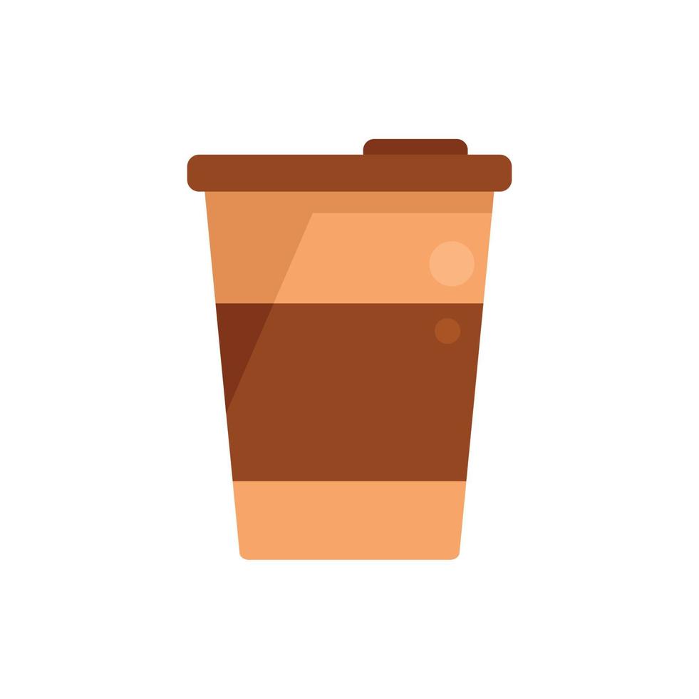 Coffee cup icon flat vector. Cafe espresso vector
