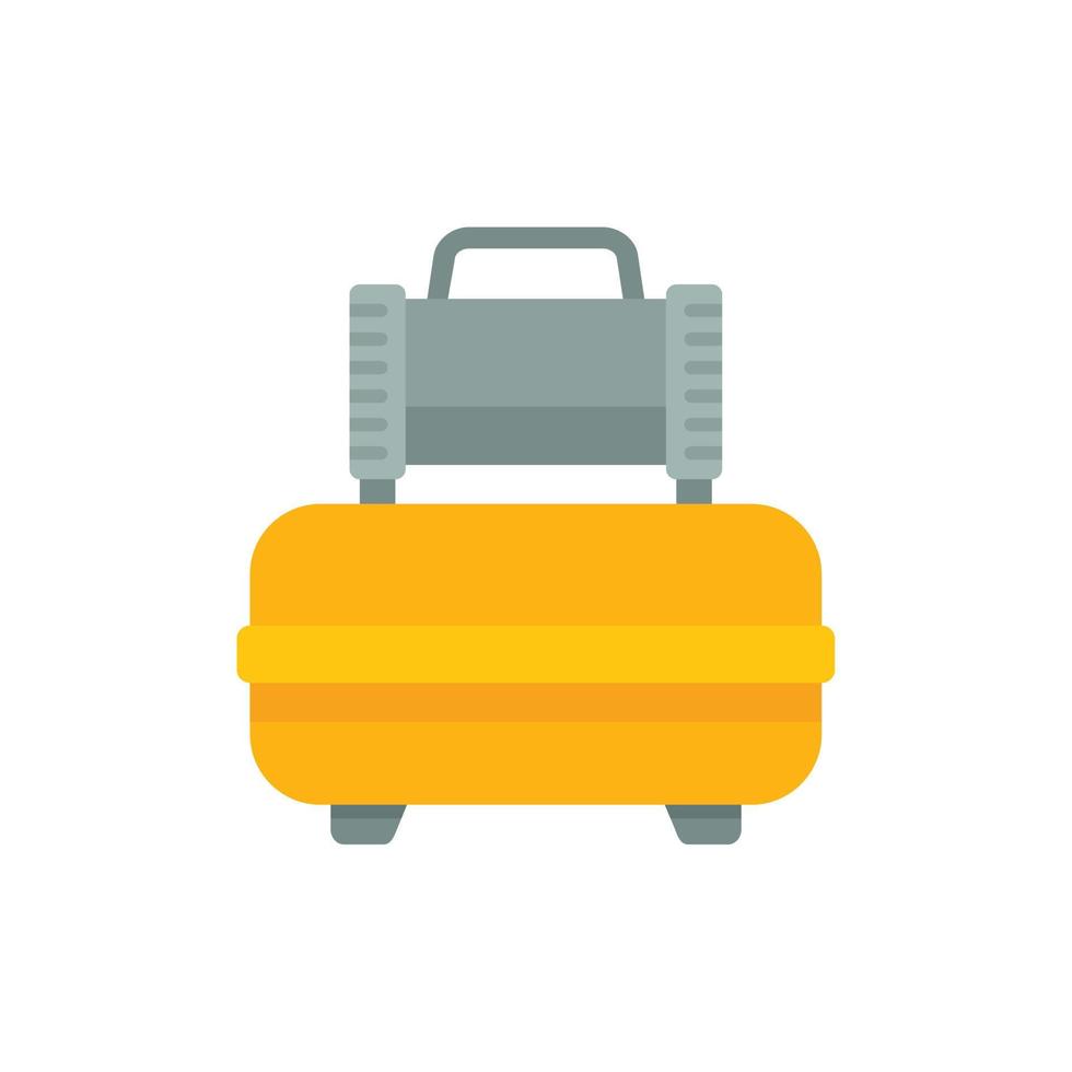 Electric compressor icon flat vector. Air machine vector