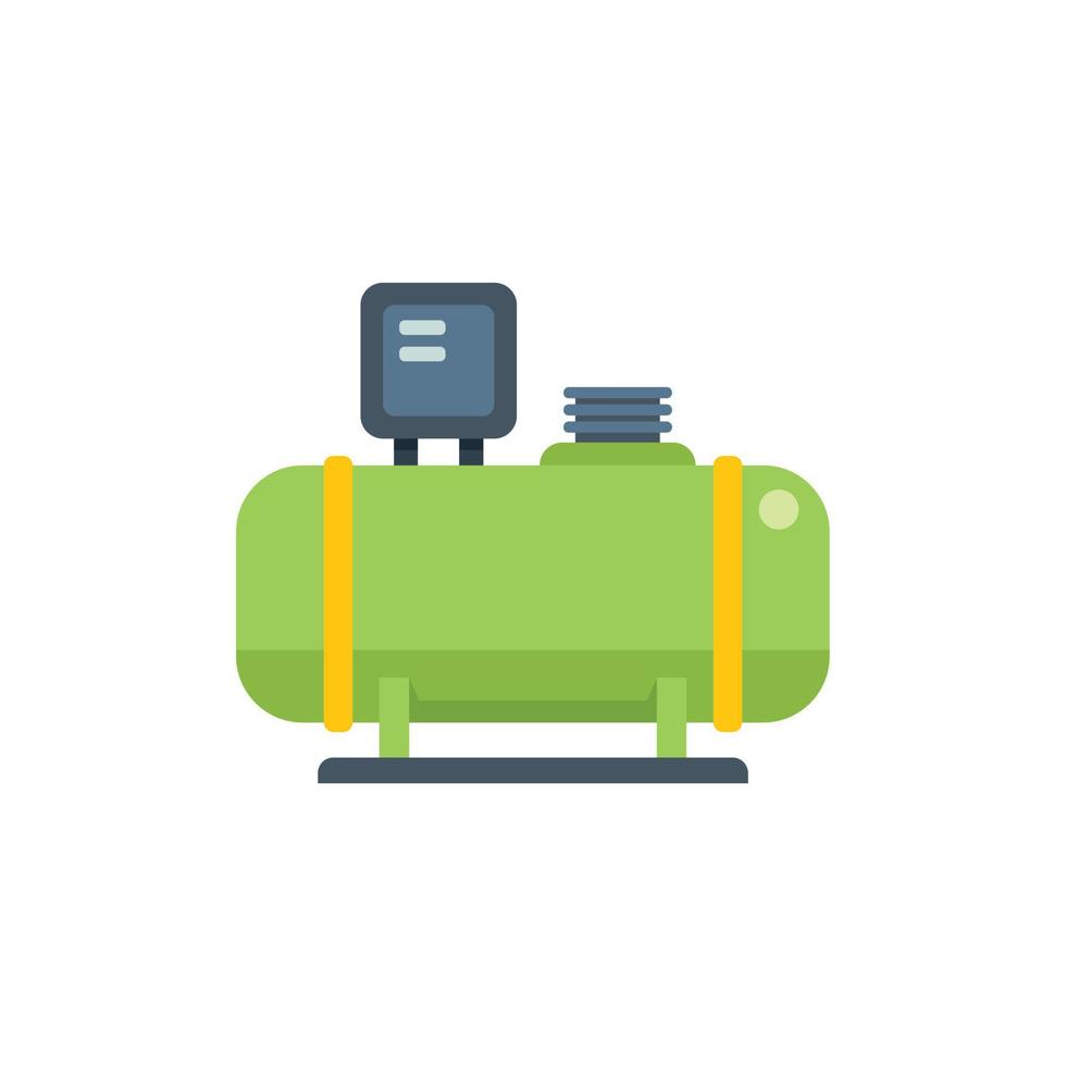 Generator compressor icon flat vector. Air machine vector