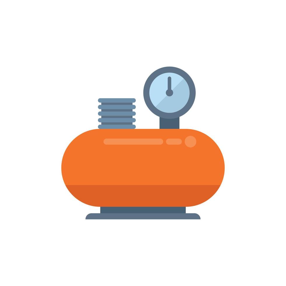 Compressor unit icon flat vector. Air machine vector