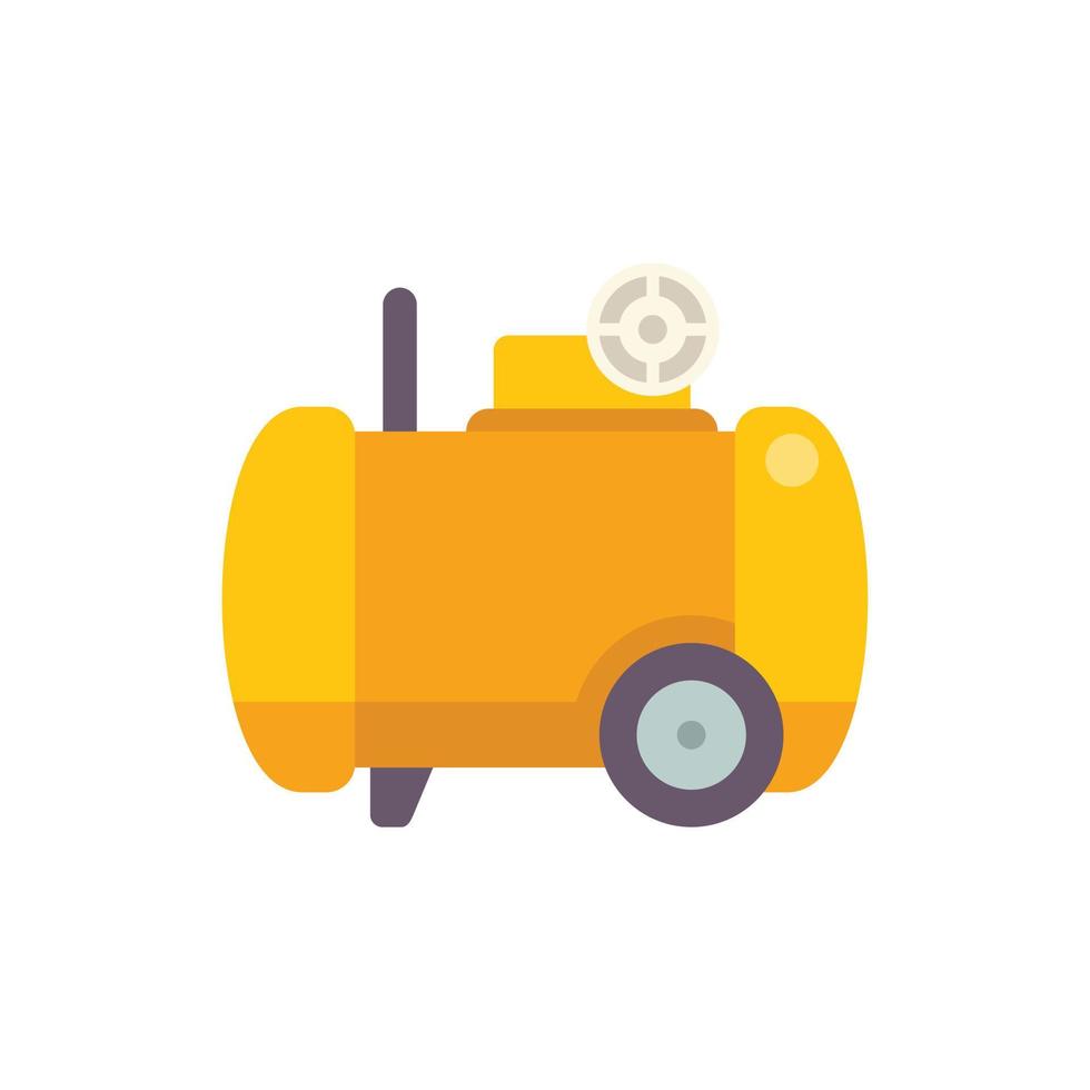 Machine compressor icon flat vector. Air pump vector