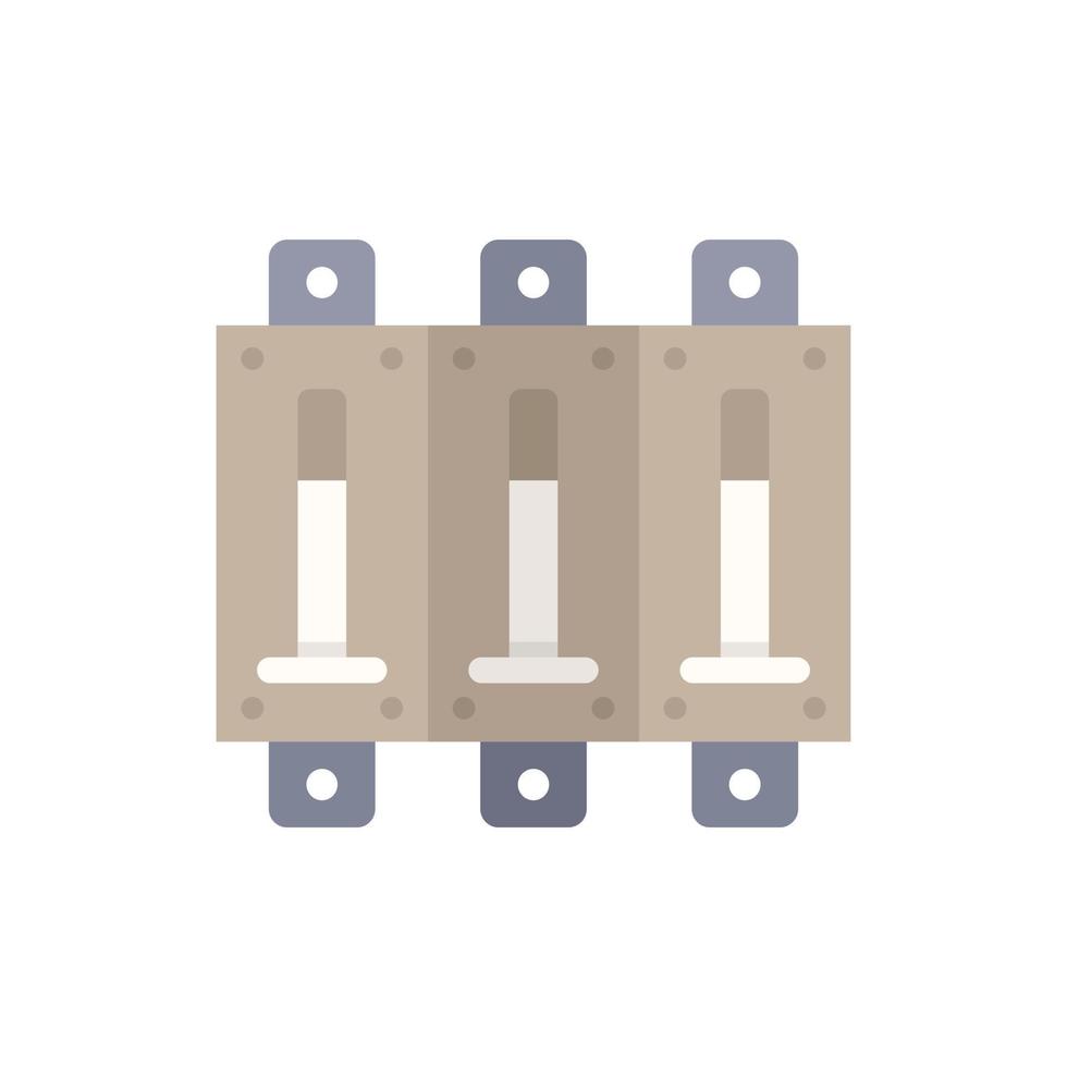 Technician breaker icon flat vector. Circuit box vector