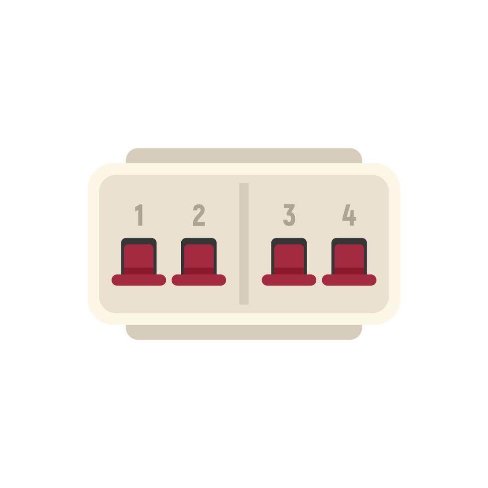 Switchboard icon flat vector. Circuit box vector