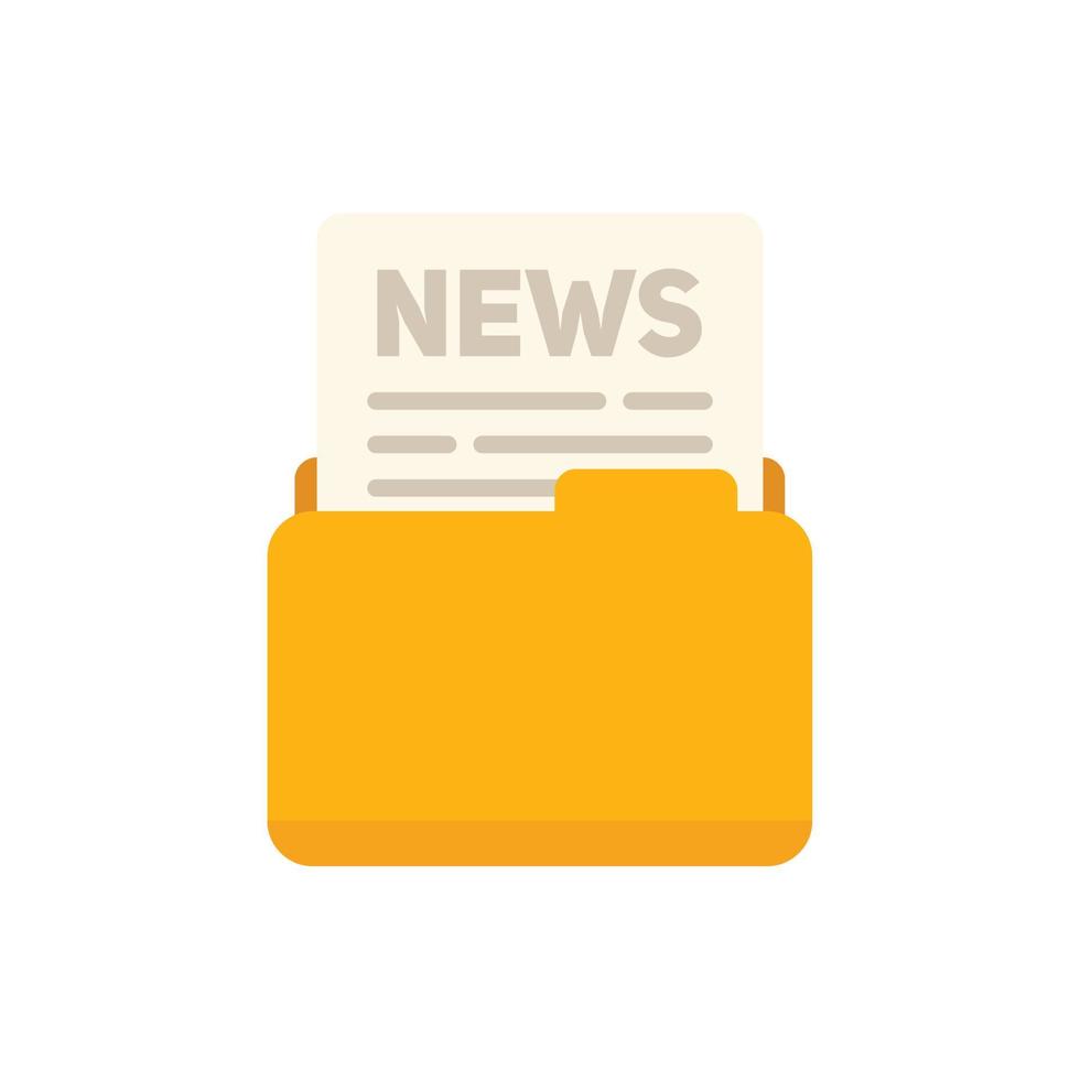 Daily newspaper icon flat vector. News paper vector