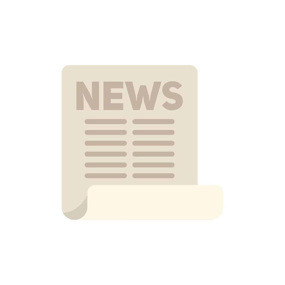 Report news paper icon flat vector. Web page vector