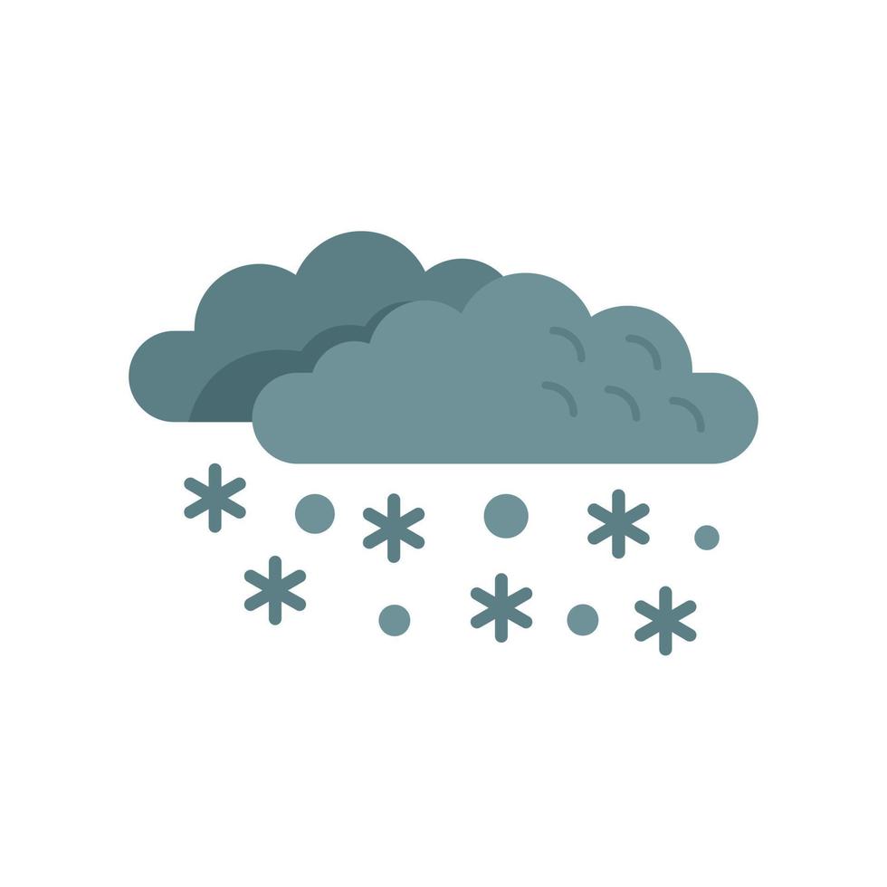 Rain snow cloud icon flat vector. Cloudy weather vector