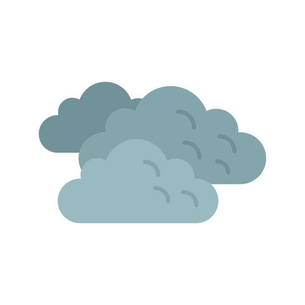Cloudy sky icon flat vector. Rain cloud vector