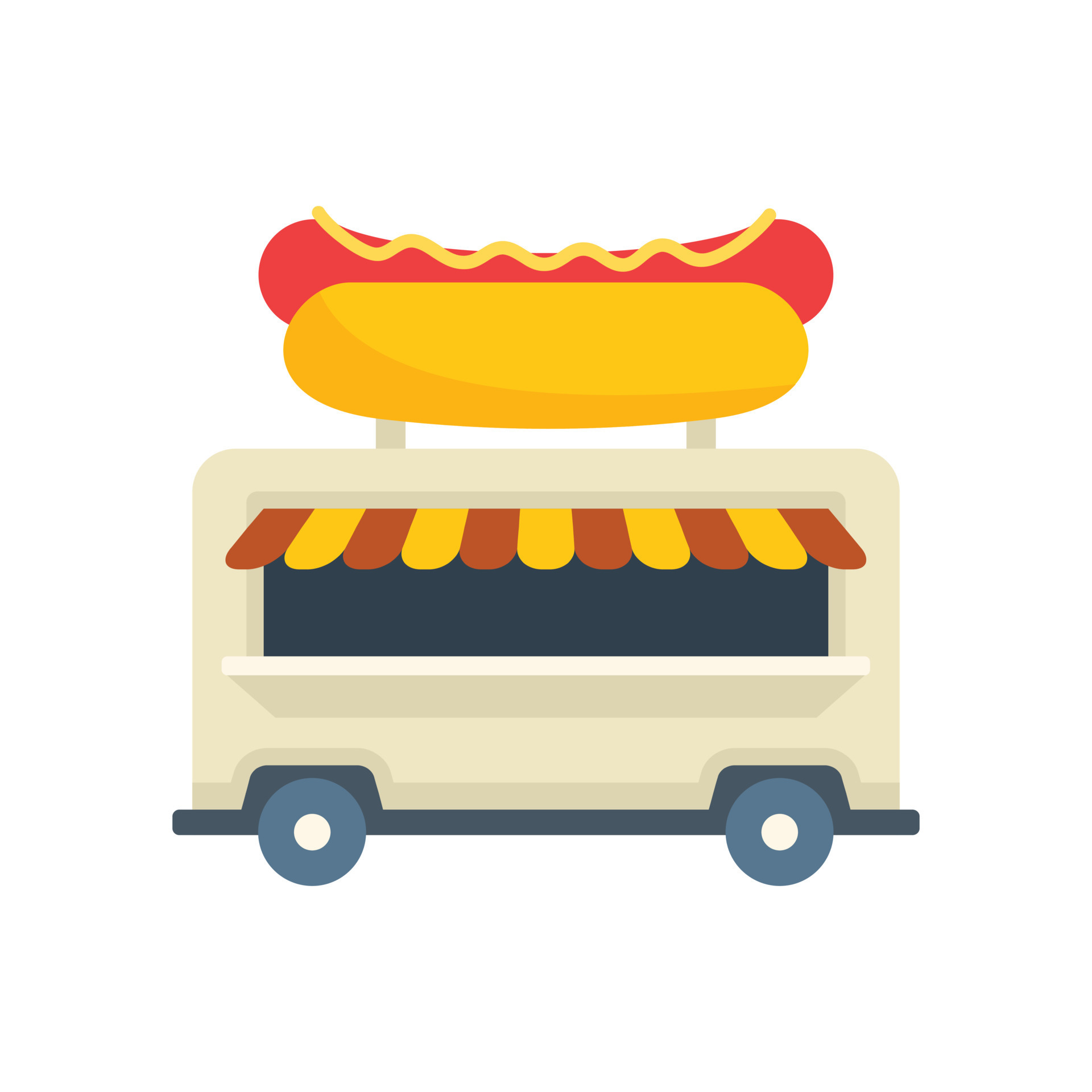 Snack hot dog icon flat vector. Cart food 17328671 Vector Art at Vecteezy