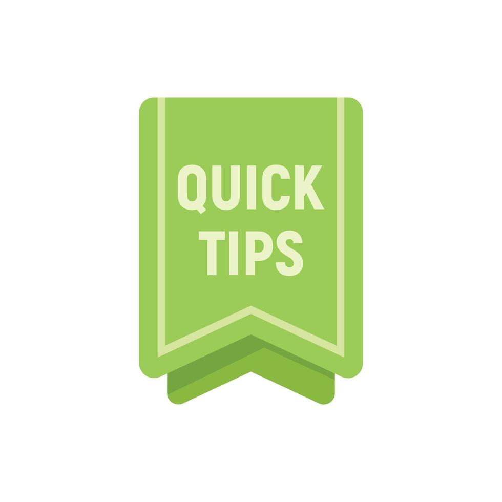 Sticker tip icon flat vector. Quick trick vector