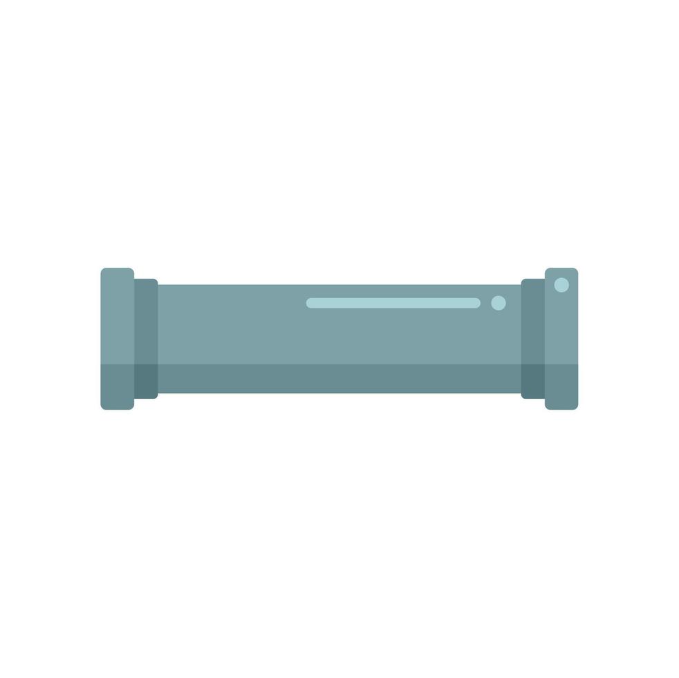 Pvc pipe icon flat vector. Metal tube vector