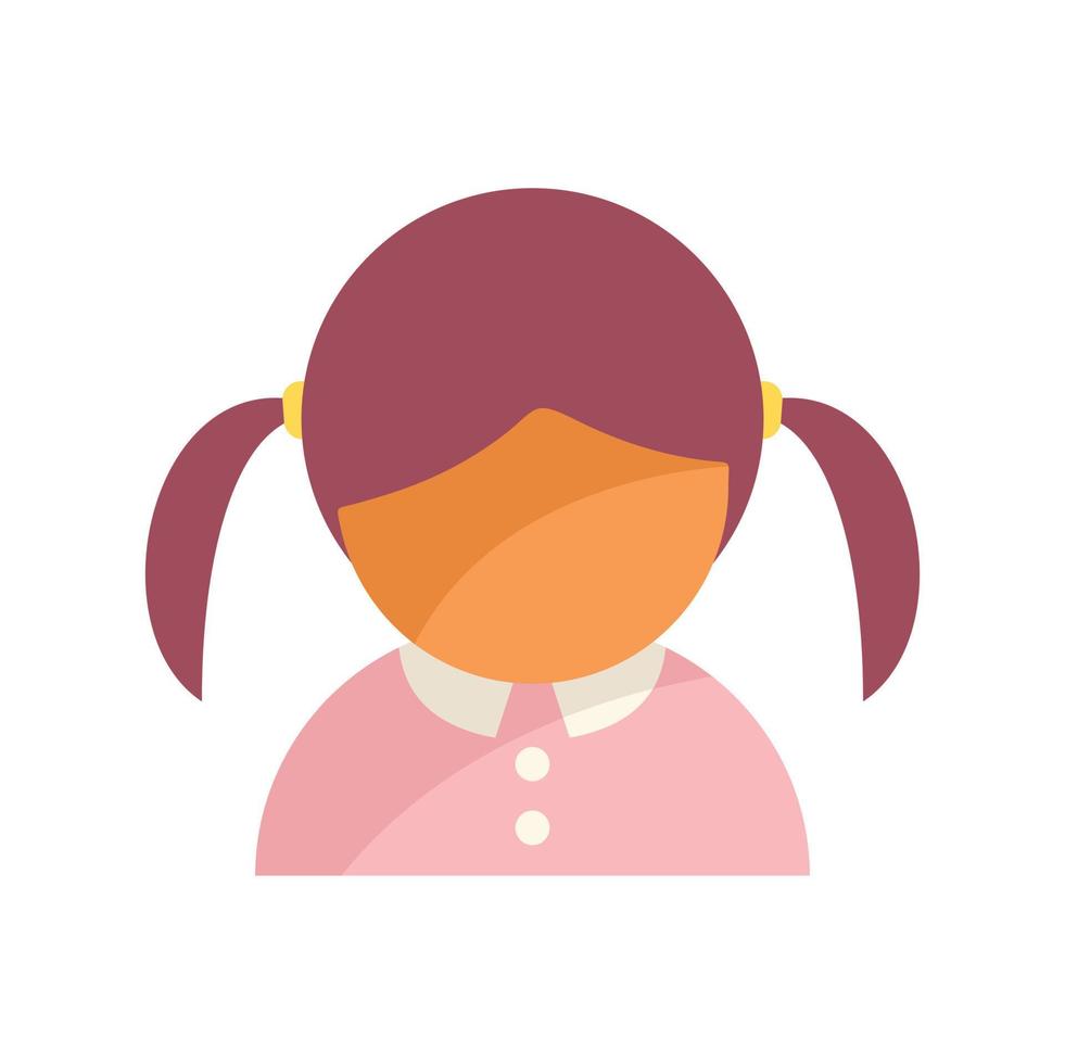 Girl age icon flat vector. Child generation vector