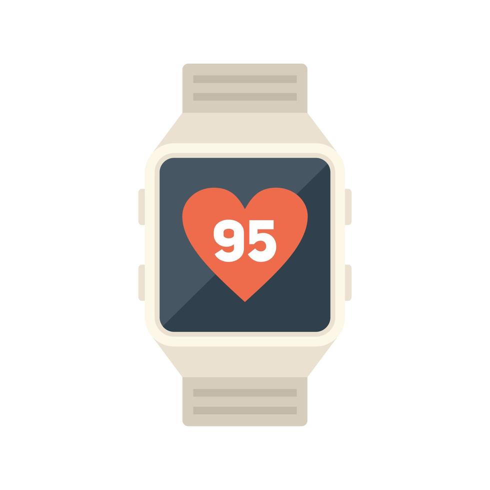 Fitness smartwatch icon flat vector. Sport exercise vector