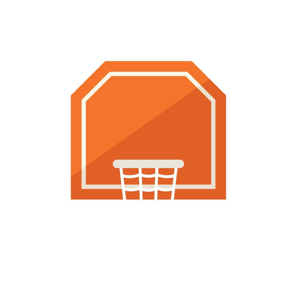 Basketball board icon flat vector. Sport exercise vector