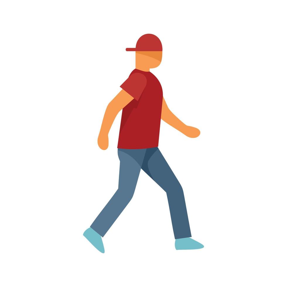 Healthy walking icon flat vector. Active gym vector