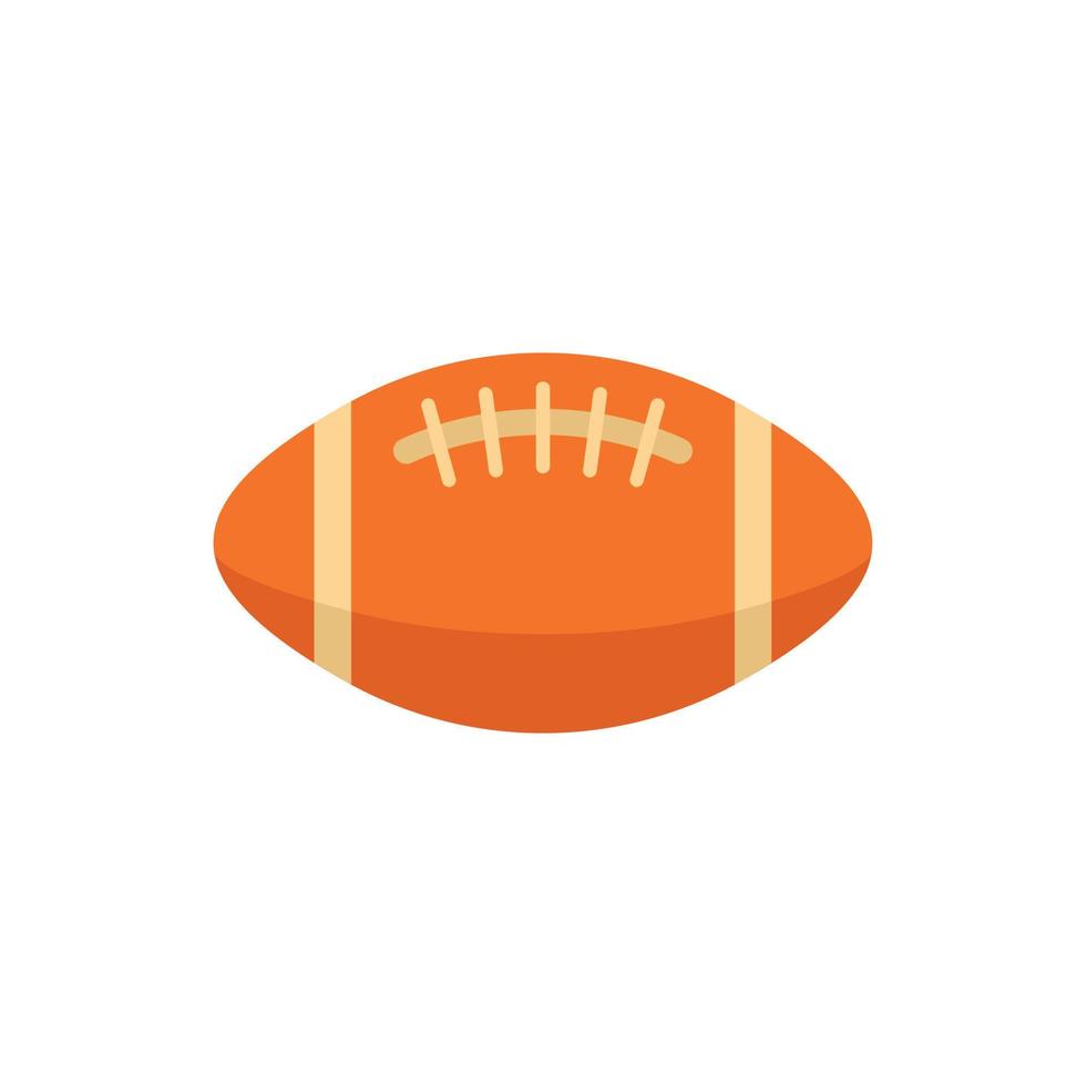 American football ball icon flat vector. Active sport vector