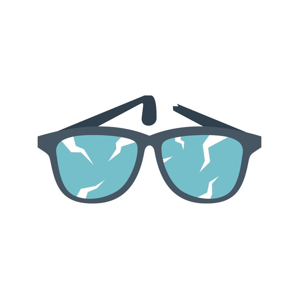 Trash glasses icon flat vector. Waste plastic vector