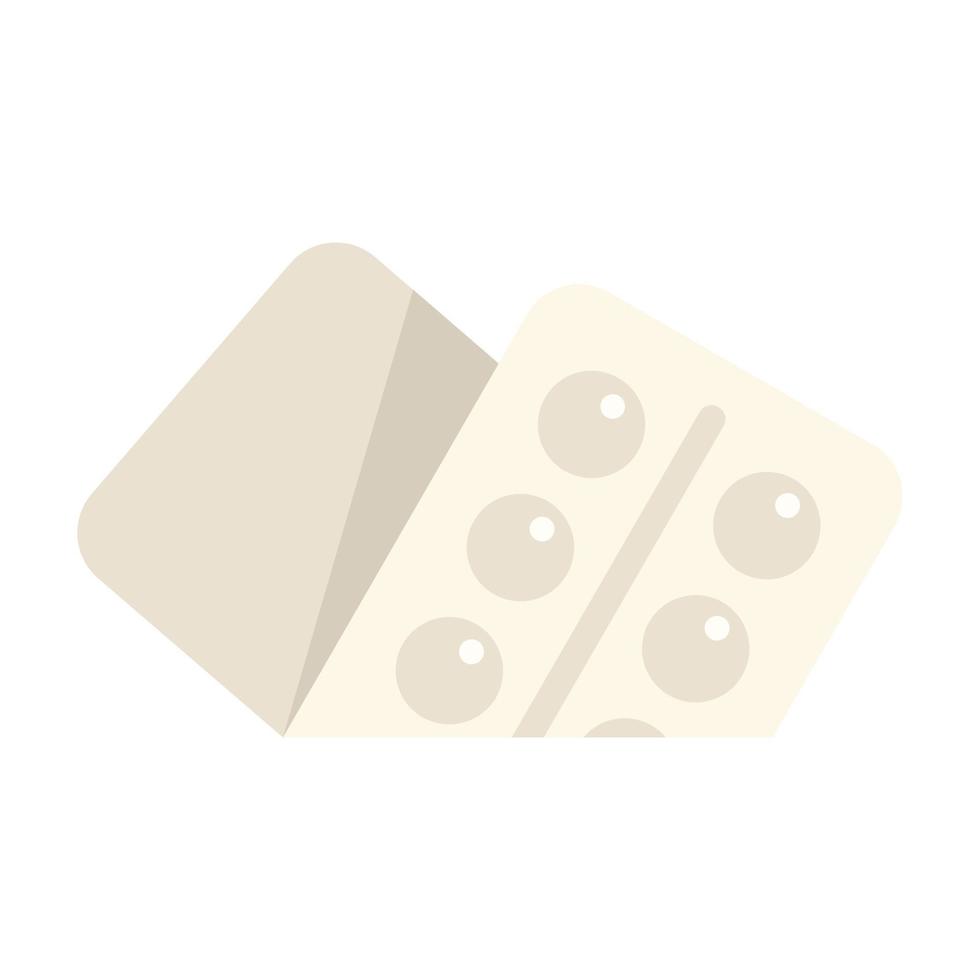 Pill blister waste icon flat vector. Trash garbage vector