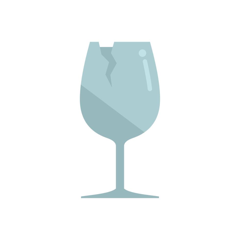 Crack glass icon flat vector. Waste garbage vector