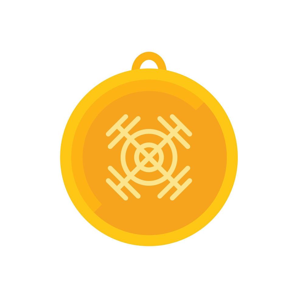 China amulet icon flat vector. Charm neko vector