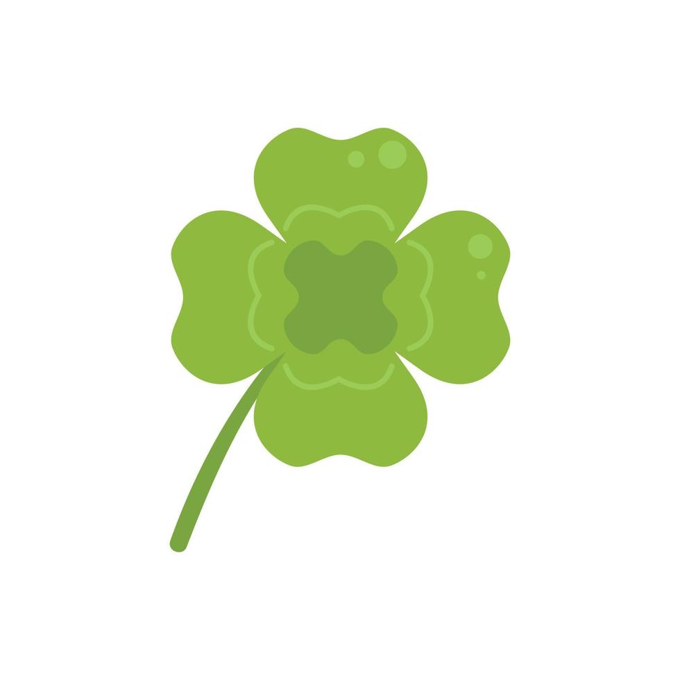 Clover tag icon flat vector. Ireland day vector