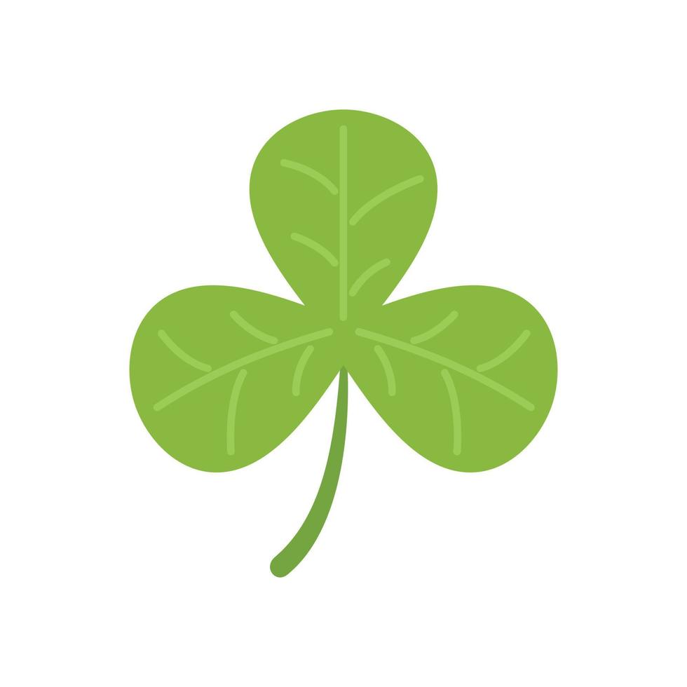 Clover decoration icon flat vector. Three leaf vector