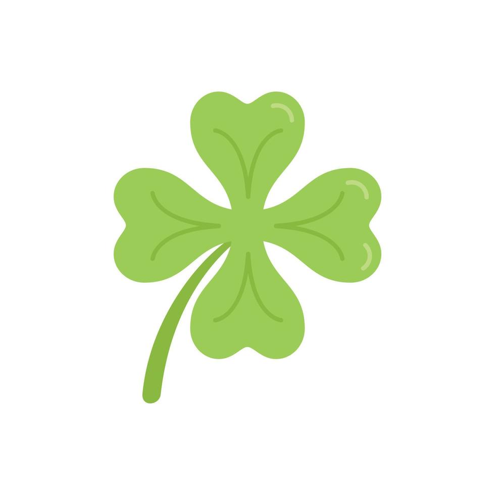 Luck clover icon flat vector. Four leaf vector