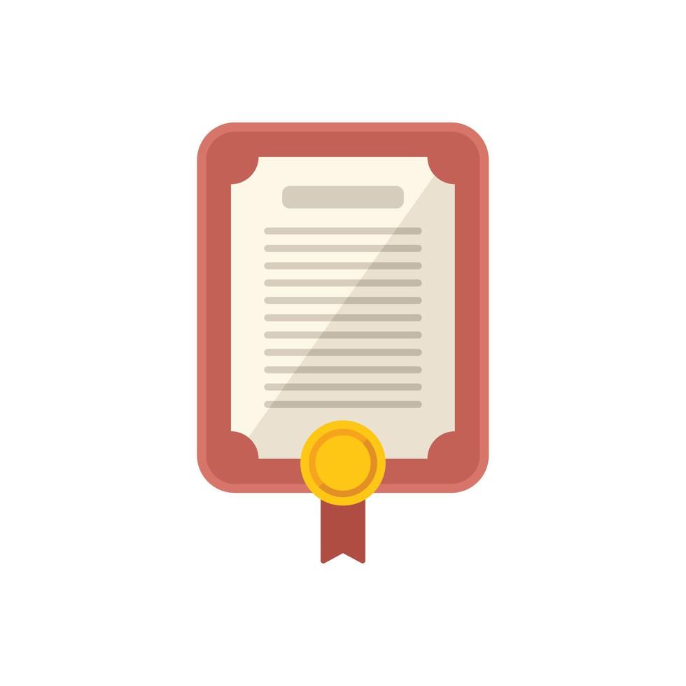 Degree diploma icon flat vector. School cap vector
