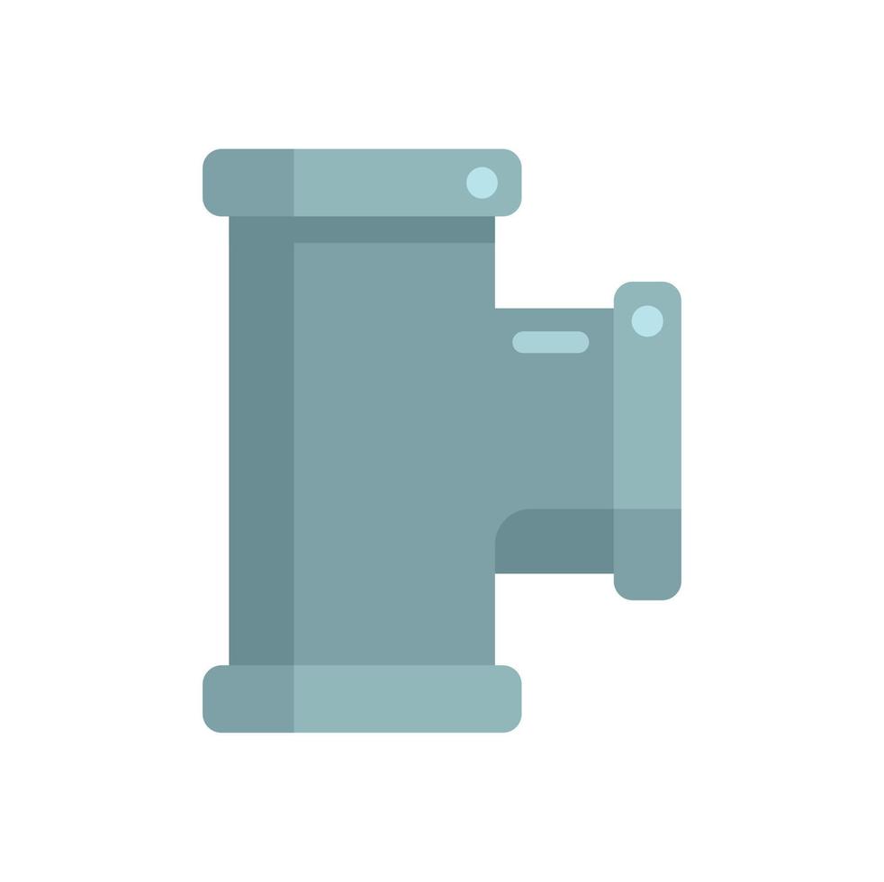 Plumb pipe icon flat vector. Steel system vector