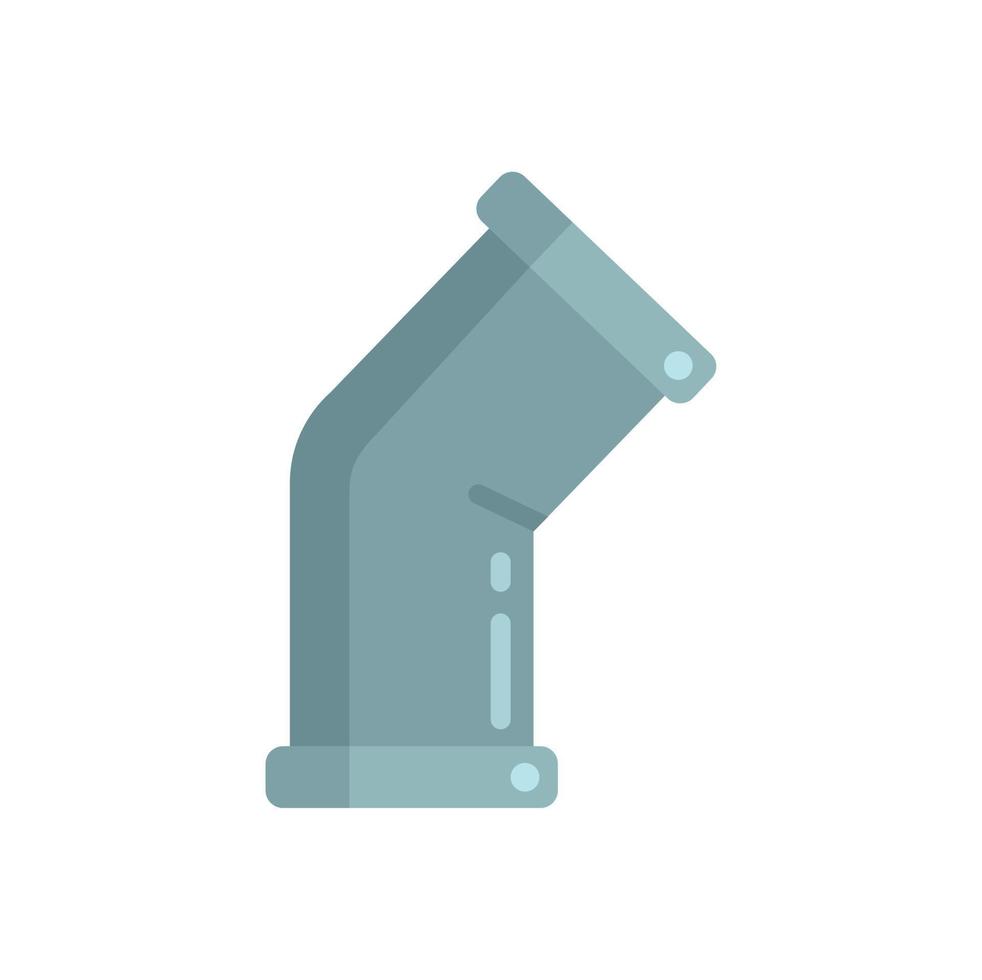 Pipe part icon flat vector. Metal tube vector