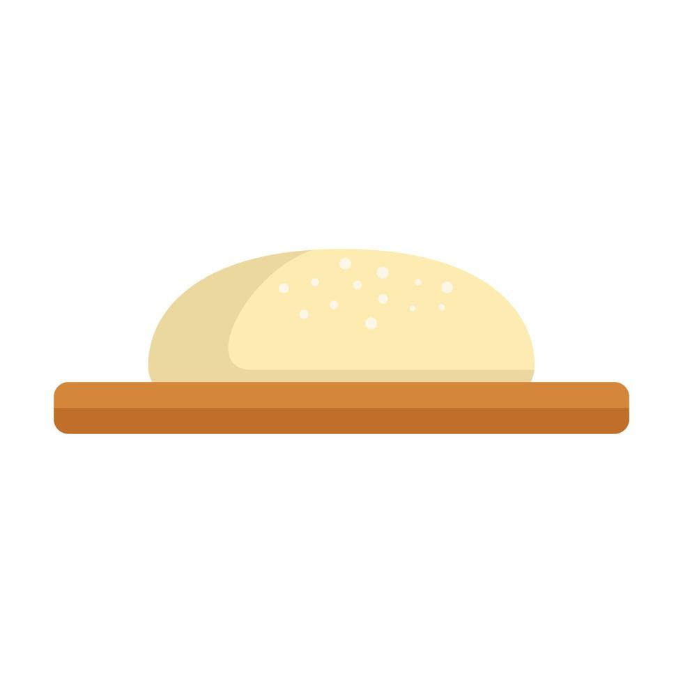 Shop dough icon flat vector. Pizza bread vector