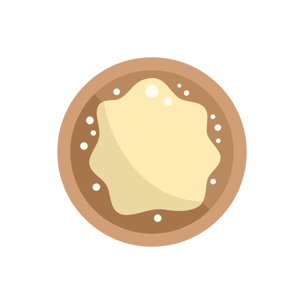 Knead dough icon flat vector. Pizza pastry vector