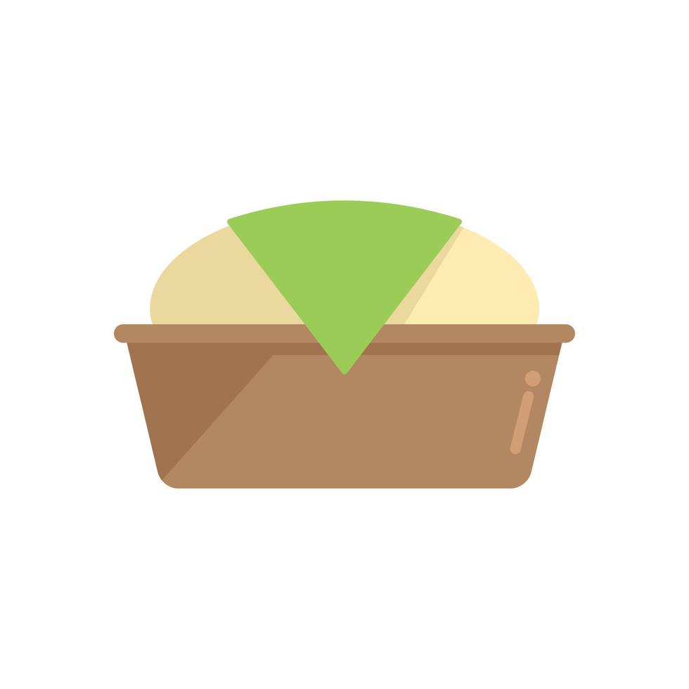 Ball dough icon flat vector. Bread knead vector