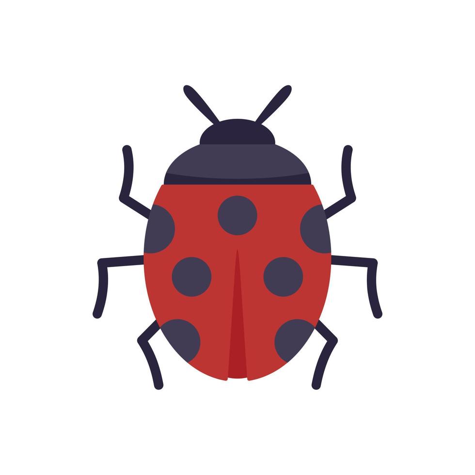 Luck ladybug icon flat vector. Japan fuji vector
