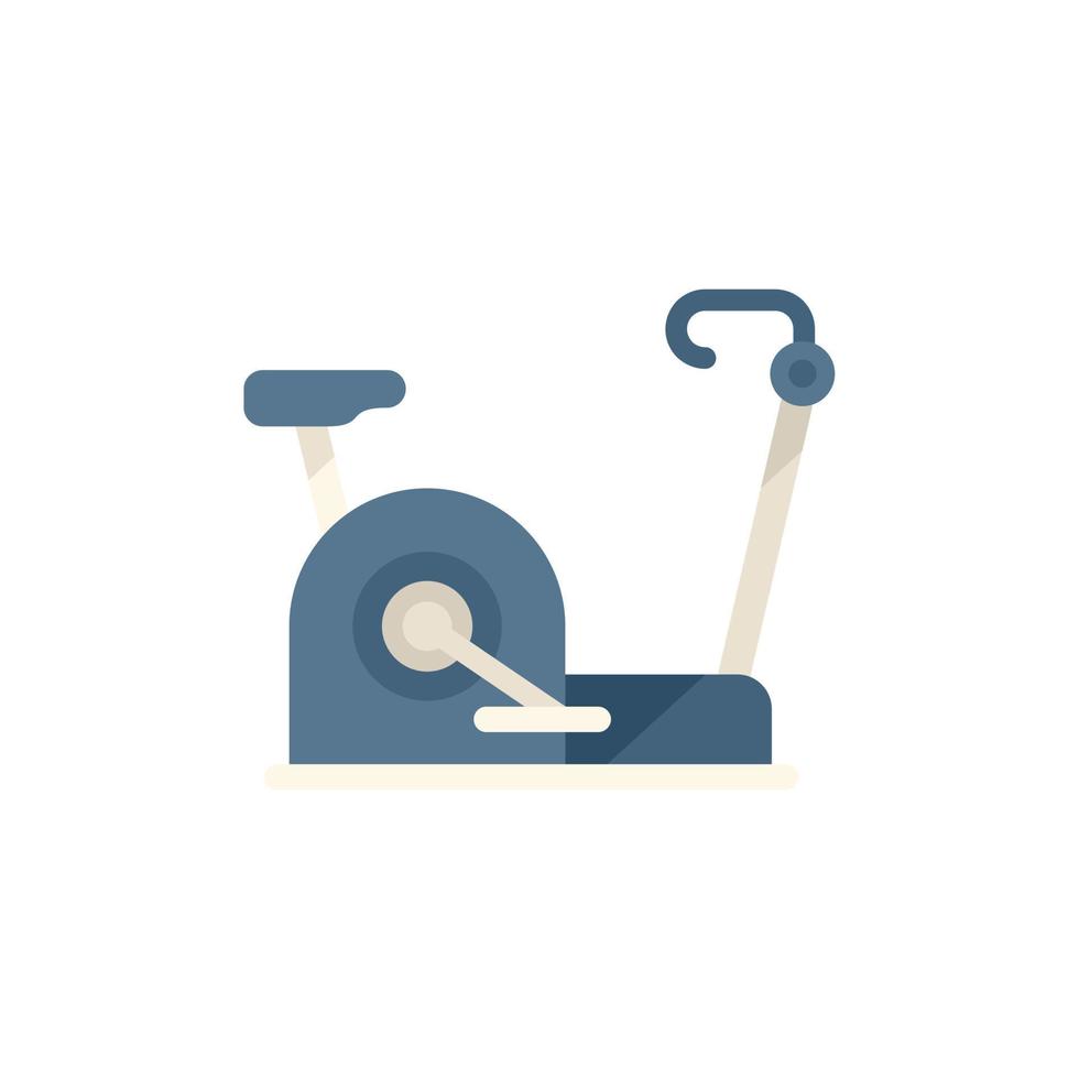 Exercise bike icon flat vector. Doctor therapy vector