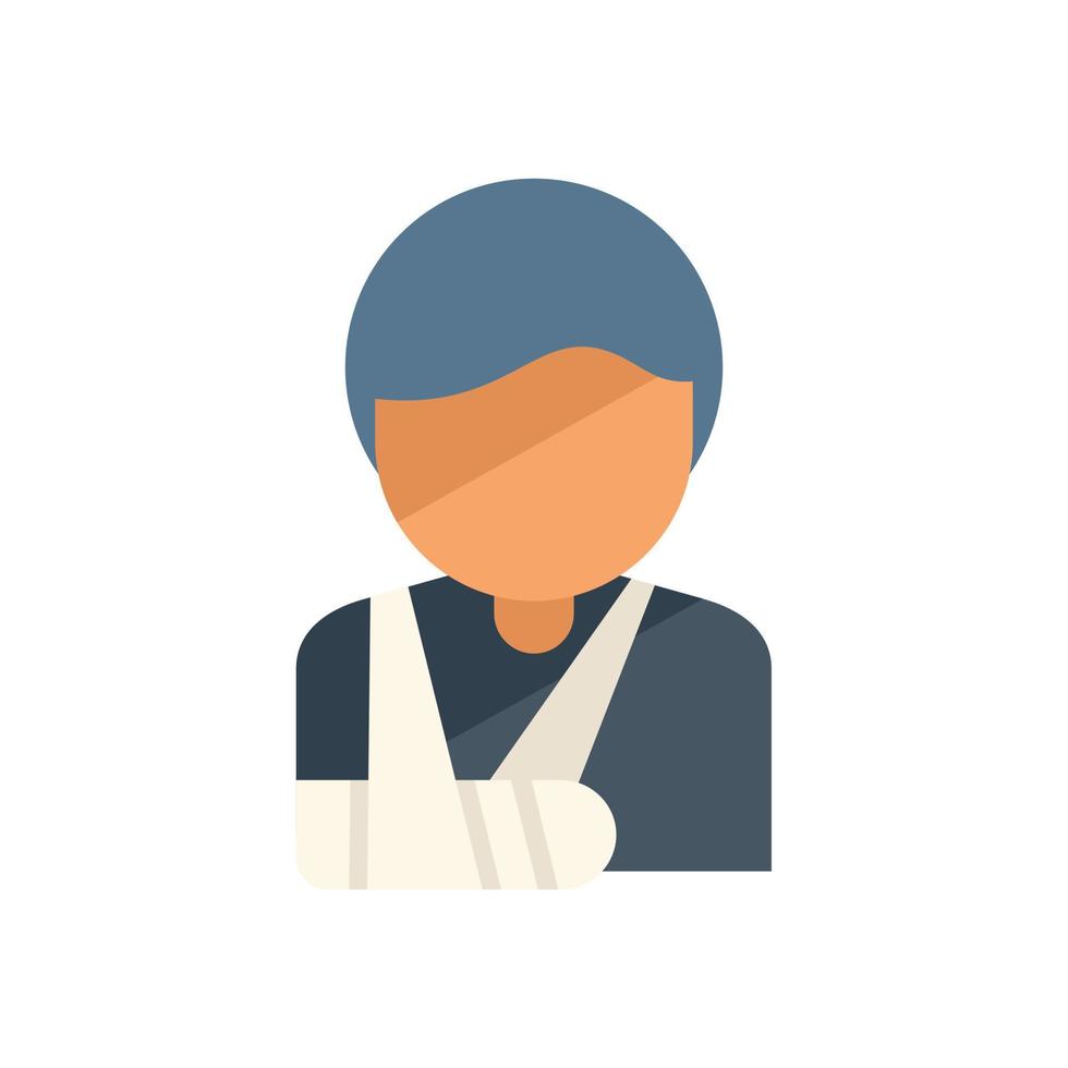 Therapist patient icon flat vector. Hospital care vector