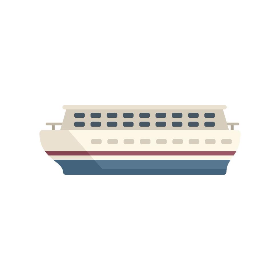 Ferryboat icon flat vector. River ship vector