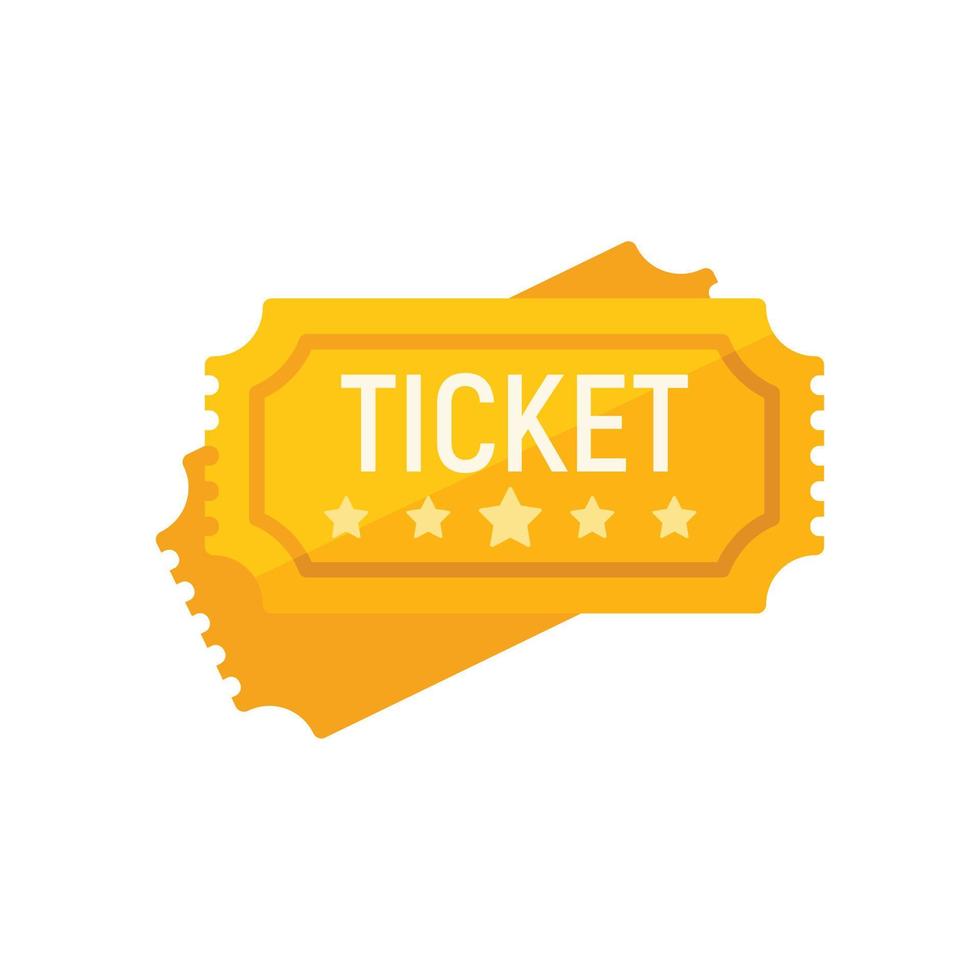 Lucky ticket icon flat vector. Chinese fortune vector