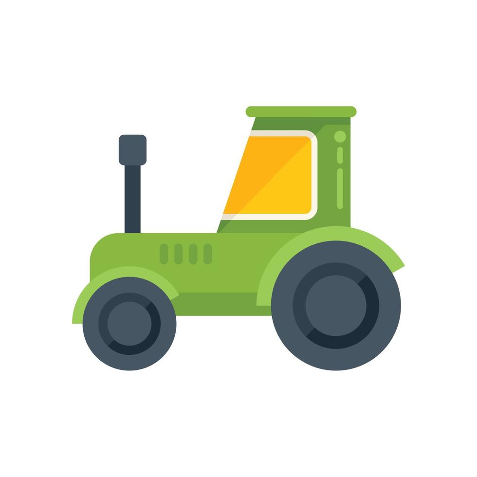 vector plano de icono de tractor de granja. agricultura de pueblo