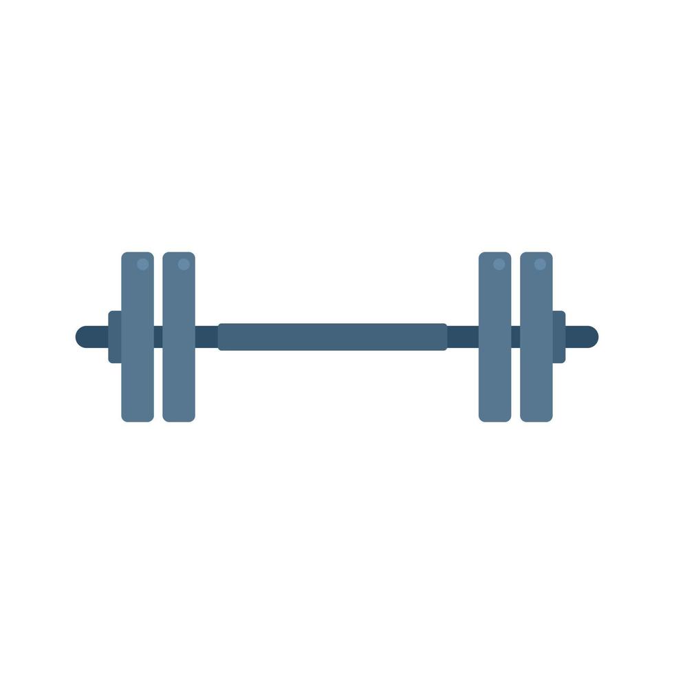 Gym barbell icon flat vector. Sport children vector