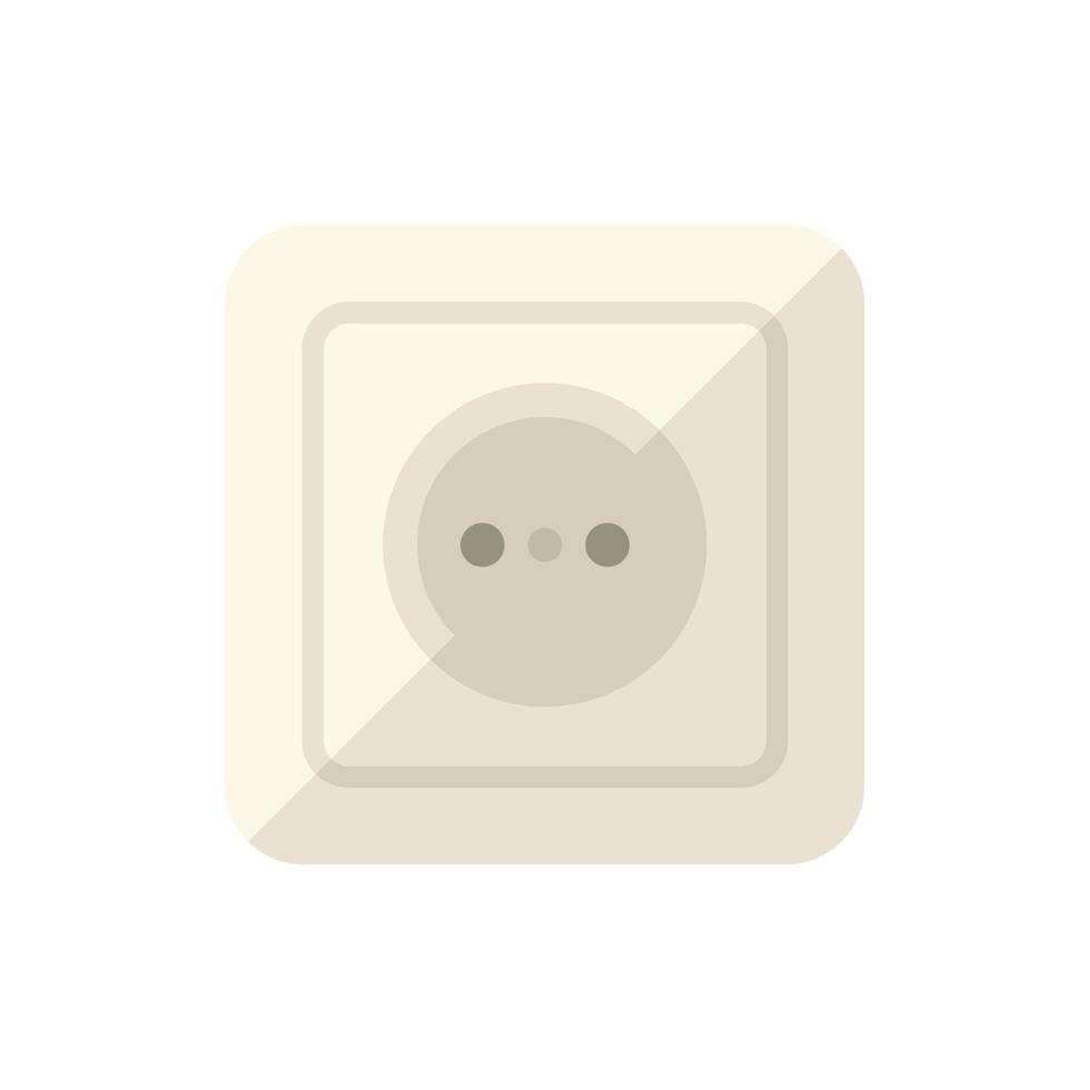 Electric socket icon flat vector. Smart consumption vector