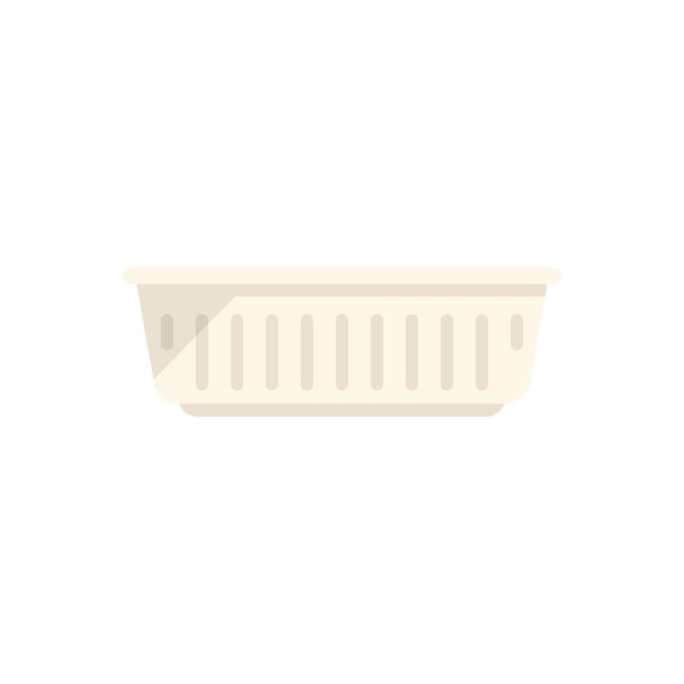 Biodegradable plastic box icon flat vector. Water compost vector