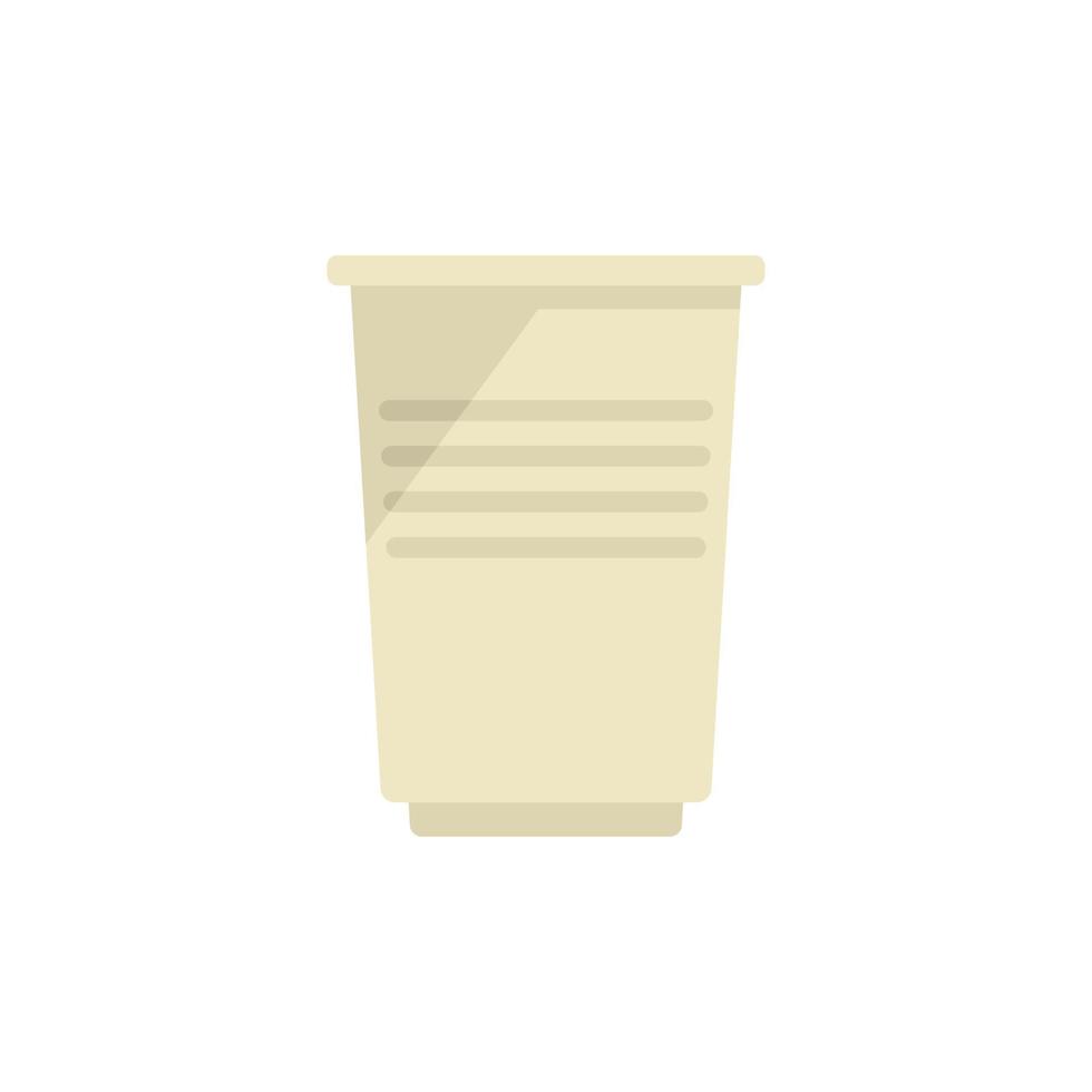 vector plano de icono de vaso de plástico oceánico. reciclaje ecológico